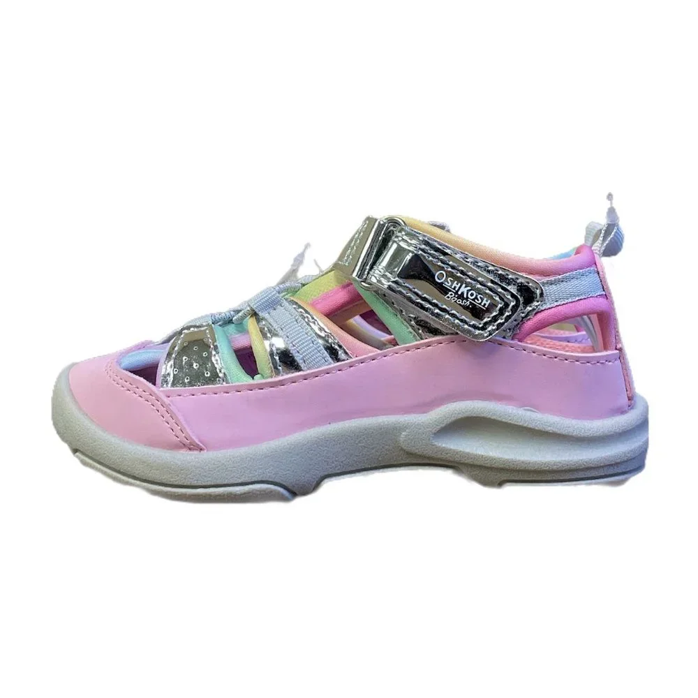 OshKosh B'gosh Girl's Everyplay Flexible Outsole Bump Toe Sandals Rainbow Sz 7